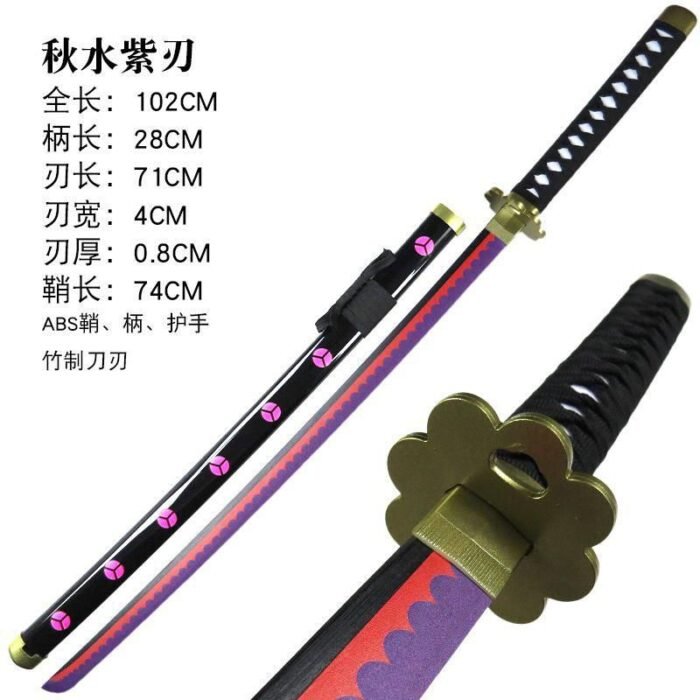 One Piece Rorono Zoro Black Shusui Cosplay Replica Premium Life Size Wooden Katana [104 CM] || ONE PIECE - Image 3