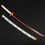Demon Slayer Kyojuro Rengoku Cosplay Replica Premium Life Size Wooden Katana [104 CM] || DEMON SLAYER