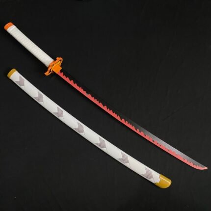 Demon Slayer Kyojuro Rengoku Cosplay Replica Premium Life Size Wooden Katana [104 CM] || DEMON SLAYER