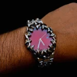 Crimson Eclipse – Gothic Red Dial Metal Watch - Image 2