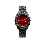 Crimson Eclipse – Gothic Red Dial Metal Watch