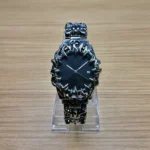 Crimson Eclipse – Gothic Black Dial Metal Watch (Copy)